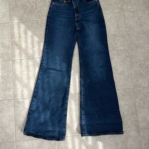 Levi's Blue Flare Wide Leg Jeans High-Waisted